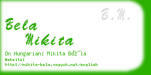 bela mikita business card